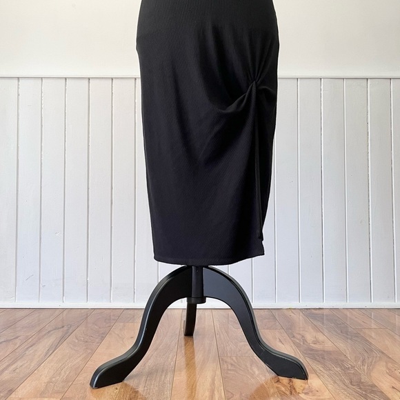 Dynamite Black Sleeveless Ribbed Knit Jersey Dress Size S - Picture 4 of 15